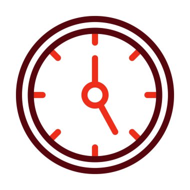 Kişisel ve ticari kullanım için Saat Vektörü Kalın Çizgisi İki Renk Simgesi