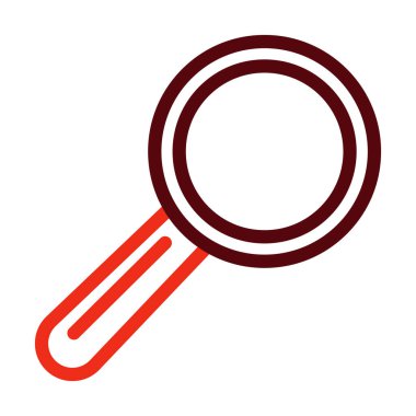 Kişisel ve Ticari Kullanım İçin Büyüteç Kalın Çizgi İki Renk Simgeleri