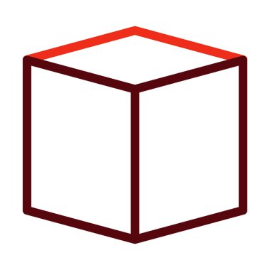 Kişisel ve ticari kullanım için Kutu Vektörü Kalın Çizgisi İki Renk Simgesi