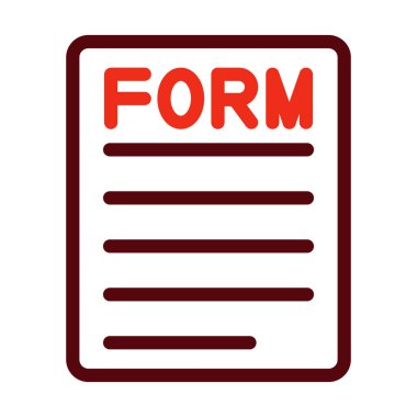 Kişisel ve ticari kullanım için Kalın Satır İki Renk Simgesi Oluştur