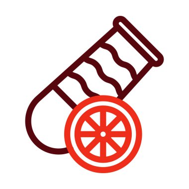 Kişisel ve ticari kullanım için Cannon Vector Kalın Çizgi İki Renk Simgesi