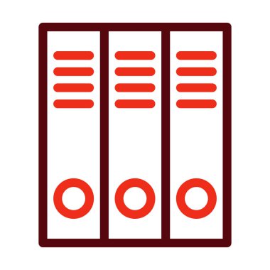 Kişisel ve Ticari Kullanım İçin Dosya Vektör Kalın Çizgisi İki Renk Simgesi