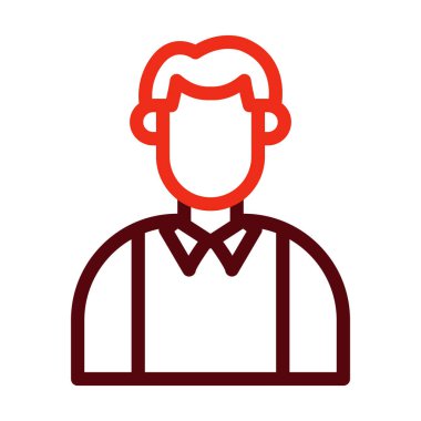 Kişisel ve Ticari Kullanım İçin Çalışan Vektör Kalın Çizgisi İki Renk Simgesi