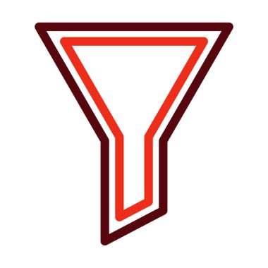 Kişisel ve ticari kullanım için Kalın Satır İki Renk Simgesini Filtrele