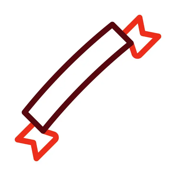 Ligne Épaisse Vecteur Bannière Deux Icônes Couleur Pour Usage Personnel — Image vectorielle