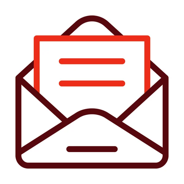 Mailing Vectoriel Épais Ligne Deux Icônes Couleur Pour Usage Personnel — Image vectorielle