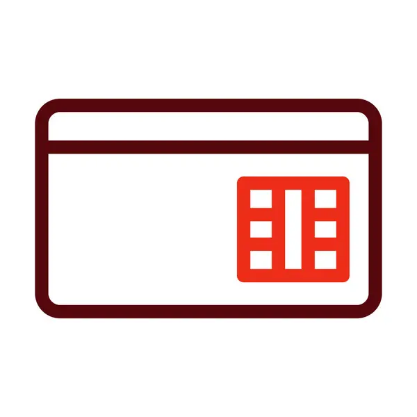 個人的および商業使用のためのキー カード ベクターの厚いライン2色のアイコン — ストックベクタ