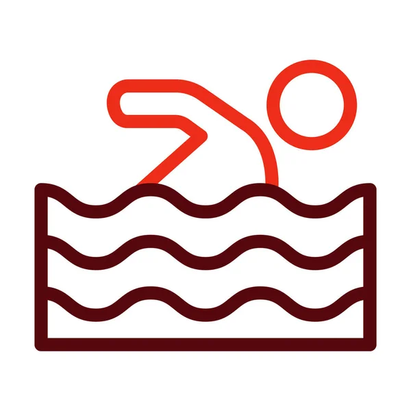 个人及商业用途的泳线双色图标 — 图库矢量图片