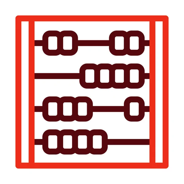 Abacus Vektor Tlustá Čára Dvě Barevné Ikony Pro Osobní Komerční — Stockový vektor