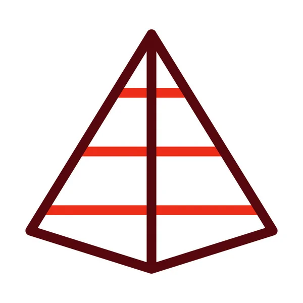 Iconos Gruesos Del Color Línea Dos Del Vector Pirámide Para — Archivo Imágenes Vectoriales