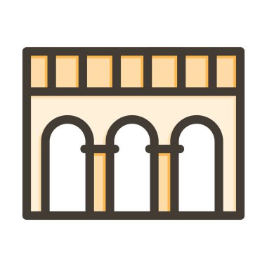 Pula Arena Vektör Kalın Çizgisi Renk Simgesi Kişisel ve Ticari Kullanım İçin