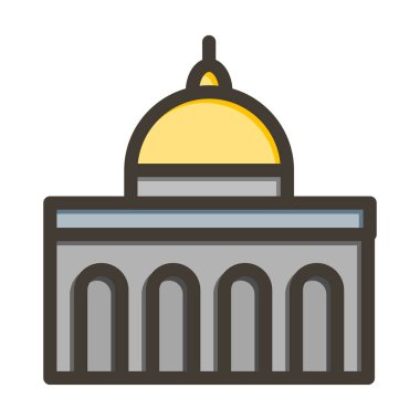 Kaya Vektörü Kalın Çizgisi 'nin Kubbesi Kişisel ve Ticari Kullanım İçin Renk Simgesi