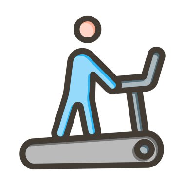 Koşu bandı Vektör Kalın Çizgisi Renk Simgesi Kişisel ve Ticari Kullanım İçin