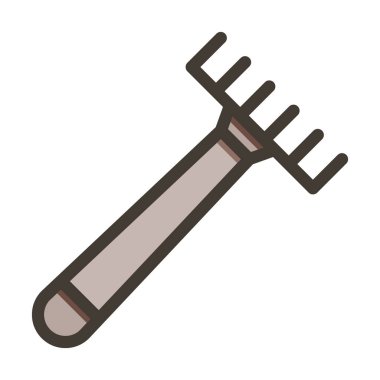 Kişisel ve ticari kullanım için Renk Simgesi Doldurulmuş Tırmık Vektörü Kalın Çizgisi