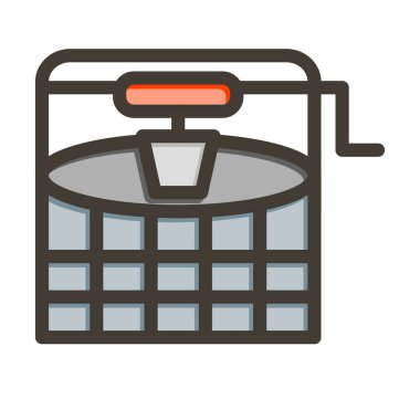 Su Kuyusu Kalın Çizgisi Kişisel ve Ticari Kullanım İçin Renk Simgesi Dolduruldu