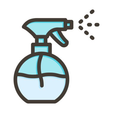 Su püskürtme vektörü kalınlığı Satırı Kişisel ve ticari kullanım için Renk Simgesi