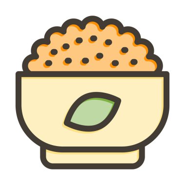 Kişisel ve Ticari Kullanım İçin Renk Simgesi Doldurulmuş Karbonhidratlar Kalın Çizgisi