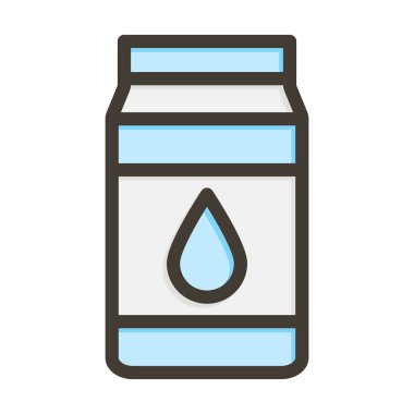 Kişisel ve ticari kullanım için Renk Simgesi Doldurulmuş Süt Vektörü Kalın Çizgisi