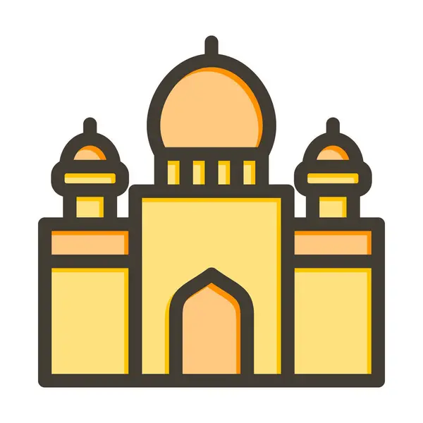 Moschee Von Cordoba Vector Thick Line Colors Icon Für Den — Stockvektor