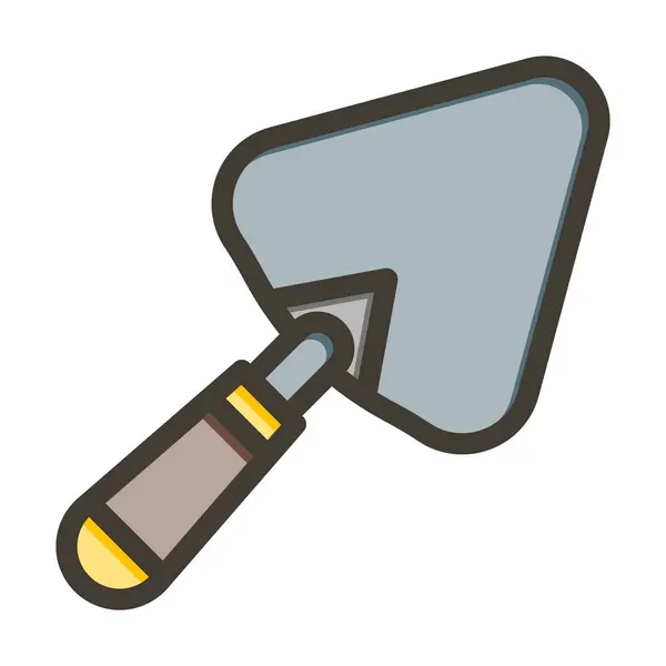Trowel Vector Thick Line Filled Colors Icon Personal Commercial Use — 图库矢量图片
