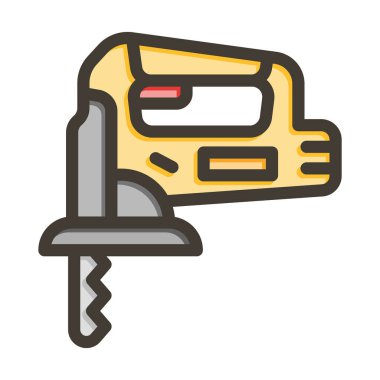 Kişisel ve Ticari Kullanım İçin Renk Simgesi Doldurulmuş Yapboz Vektör Kalın Çizgisi