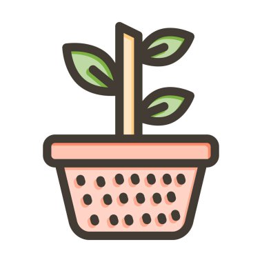 Santral Vektör Kalın Çizgisi Kişisel ve Ticari Kullanım için Renk Simgesi Dolduruldu