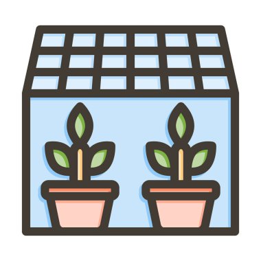 Sera Vektör Kalın Çizgisi Kişisel ve Ticari Kullanım İçin Renk Simgesi Dolduruldu