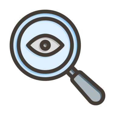 Kişisel ve ticari kullanım için Renk Simgesi Doldurulmuş Göz Test Vektörü Kalın Çizgisi