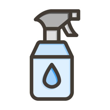 Kişisel ve ticari kullanım için Renk Simgesi Doldurulmuş Sprey Vektör Kalın Çizgisi