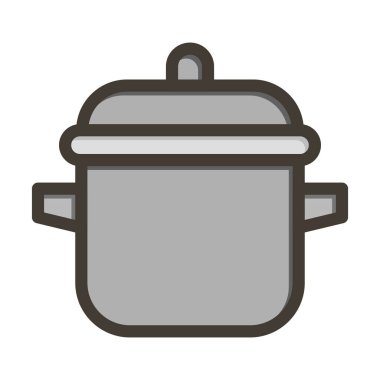 Ot Vektörü Kalın Çizgisi Kişisel ve Ticari Kullanım için Renk Simgesi Dolduruldu