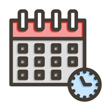 Bitiş Tarihi Kalın Satırı Kişisel ve Ticari Kullanım için Renk Simgesi Dolduruldu