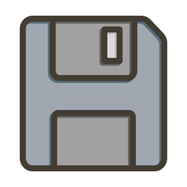 Kişisel ve ticari kullanım için Renk Simgesi Doldurulmuş Vektör Kalın Satırını Kaydet