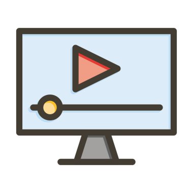 Kişisel ve Ticari Kullanım İçin Renk Simgesi Doldurulmuş Görüntü Vektörü Kalın Çizgisi