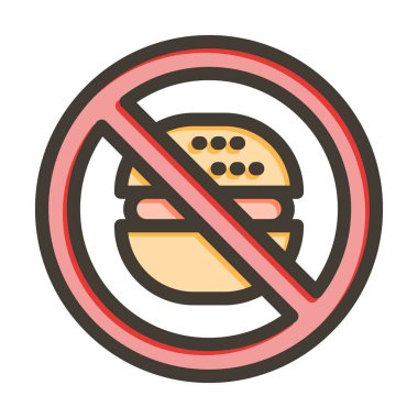 Kişisel ve ticari kullanım için Renk Simgesi Doldurulmuş Fast Food Vector Kalın Çizgisi Yok