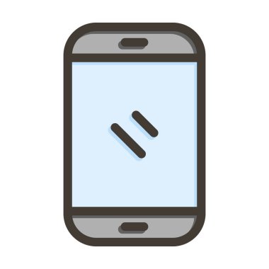 Kişisel ve ticari kullanım için Renk Simgesi Doldurulmuş Cep Telefonu Vektör Kalın Çizgisi