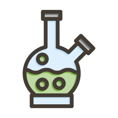 Bong Vektör Kalın Çizgisi Kişisel ve Ticari Kullanım için Renk Simgesi Dolduruldu