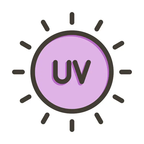 Ультрафиолетовый Вектор Толстая Линия Заполненная Значок Цветов Личного Коммерческого Использования — стоковый вектор
