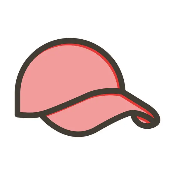 Icône Remplie Couleurs Ligne Épaisse Vecteur Chapeau Pour Usage Personnel — Image vectorielle