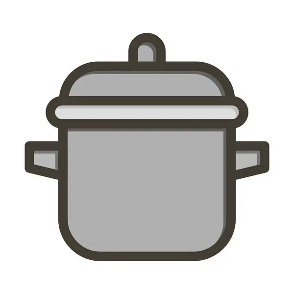 Pot Vector Thick Line Filled Colors Icon Personal Commercial Use — стоковый вектор