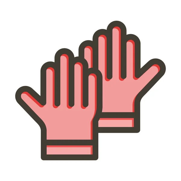 个人和商业用途的手套矢量填充色线图标 — 图库矢量图片