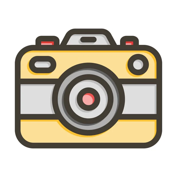 Photography Vector Thick Line Filled Colors Icon Personal Commercial Use — Stock Vector