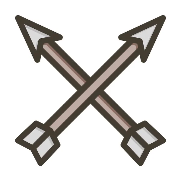 Arrows Vector Thick Line Colors Icon Für Den Persönlichen Und — Stockvektor