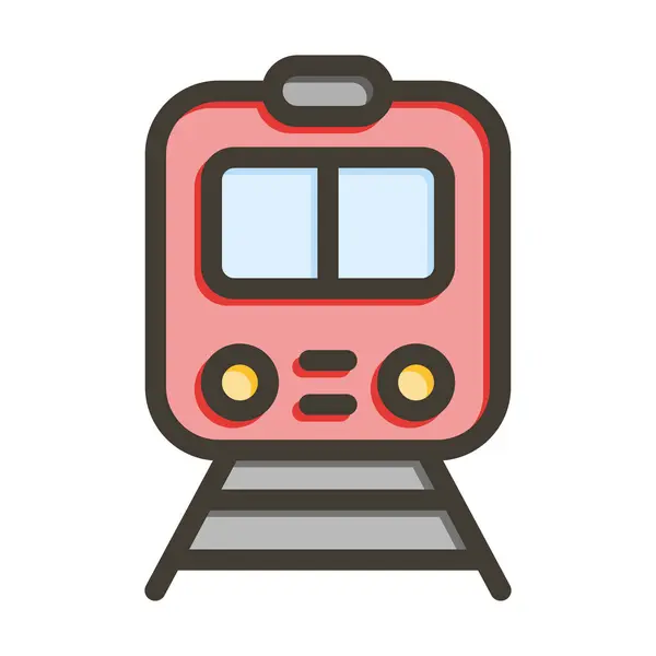 Μετρό Διάνυσμα Παχιά Γραμμή Γεμάτη Χρώματα Εικονίδιο Για Προσωπική Και — Διανυσματικό Αρχείο
