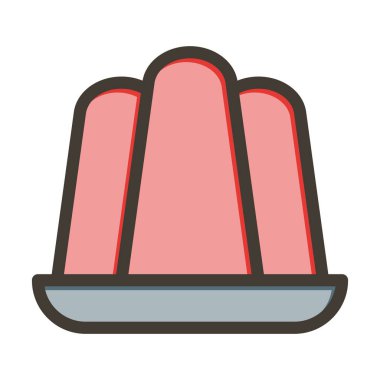 Jelly Vektör Kalın Çizgisi Kişisel ve Ticari Kullanım için Renk Simgesi Dolduruldu