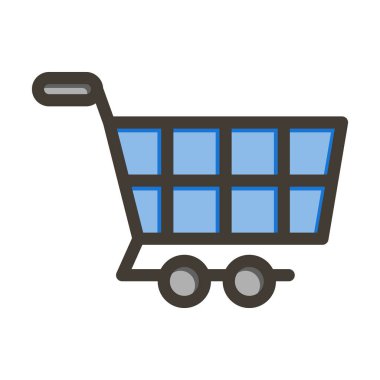 Otomobil Vektörü Kalın Çizgisi Kişisel ve Ticari Kullanım için Renk Simgesi Dolduruldu