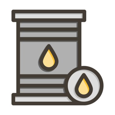 Yağ Vektörü Kalın Çizgisi Kişisel ve Ticari Kullanım için Renk Simgesi Dolduruldu