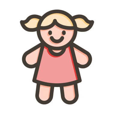 Bebek Vektörü Kalın Çizgisi Kişisel ve Ticari Kullanım için Renk Simgesi Dolduruldu