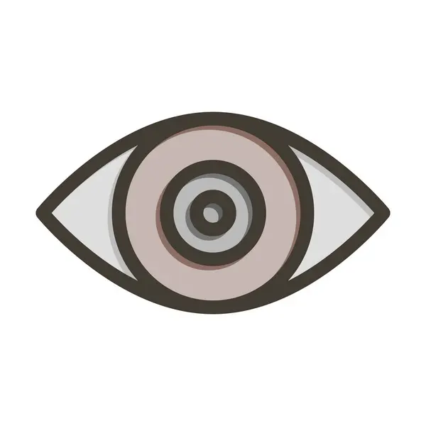 Eye Vector Thick Line Colors Icon Für Den Persönlichen Und — Stockvektor