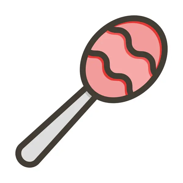 Lollipop Vector Thick Line Filled Colors Icon Personal Commercial Use — Stock Vector