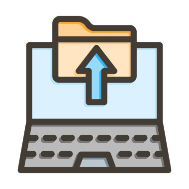 Kişisel ve ticari kullanım için Renk Simgesi Doldurulmuş Vektör Kalın Çizgisini Yükle